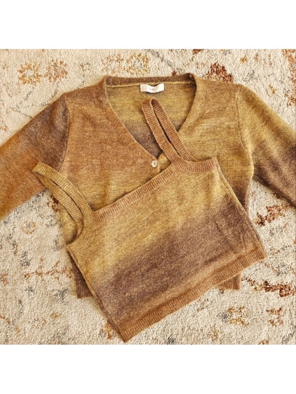 AIYE Knit Tank and Cardigan Sweater Set - RARE